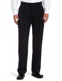 Haggar Men's Tonal Stria Pleat Front Cuff Dress Pant