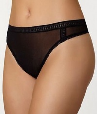 OnGossamer Women's Mesh Hi Cut Thong