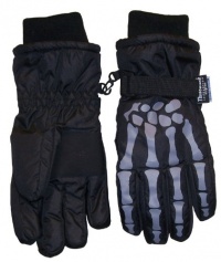 N'ice Caps Boys Skeleton Print Reflector Glove