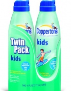 Coppertone Kids Continuous Spray, SPF 50, Twinpack, 6-Ounce Bottles