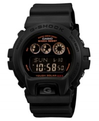 Built to last, dressed to impress. This G-Shock watch is a shock-resistant design, strengthened by durable resin.