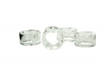 Oleg Cassini 126591 Heart Crystal Napkin Rings, Set of 4