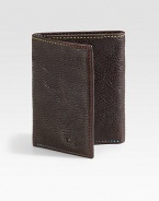 Remarkable craftsmanship and attention to detail is highlighted in this tri-fold design of vegetable leather with a digital printed leather lining, neatly storing and organizing your cash and credit cards with style and sophistication.One billfold compartmentNine card slotsCotton twill/leather liningLeather4W x 3HImported