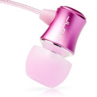 JBuds J3 Micro Atomic In-Ear Earbuds Style Headphones with Travel Case (Paparazzi Pink)