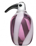 iittala Pentinnen Glass Bird, Cotton Candy, Plum/White