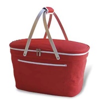 Picnic at Ascot Collapsible Basket Cooler, Red