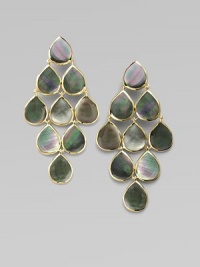 EXCLUSIVELY AT SAKS. From the Rock Candy Collection. Iridescent teardrops of black shell in 18K yellow gold settings.Black shell 18K yellow gold Length, about 2¼ Width, about 1 Post backs Imported 