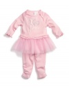 GUESS Long-Sleeve Skimp and Legging Set with H, LIGHT PINK (3/6M)