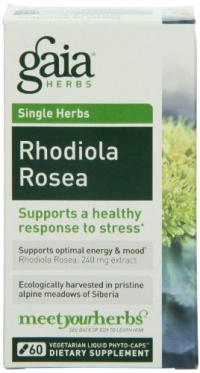 Gaia Herbs Rhodiola Rosea, 60 Liquid Phyto-Capsules