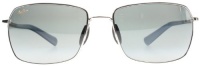 Maui Jim 323-17 Silver with Blue High Tide Rectangle Sunglasses Polarised