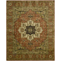 Nourison JA33 Jaipur Rectangle Hand Tufted Area Rug, 7.9 by 9.9-Feet, Brick