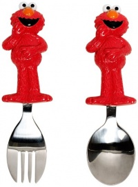 Munchkin Sesame Street Toddler Fork and Spoon, Elmo