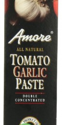 Amore Tomato Paste, Garlic, 4.5 Ounce