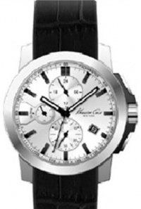 Kenneth Cole New York Men's KC1845 Dress Sport Triple Eye Chronograph Black Strap Watch