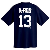 Alex Rodriguez New York Yankees Name and Number T-Shirt, Athletic Navy