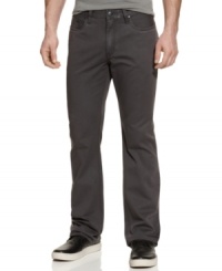 Man can't survive on blue jeans alone. These straight-leg pants from Kenneth Cole let you shake things up with style.