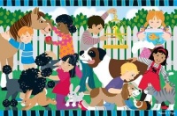 Melissa & Doug Backyard Pets Floor Puzzle 2'x3'