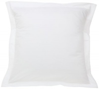 Fresh Ideas Tailored Poplin Pillow Sham Euro, White