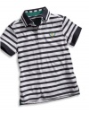 GUESS Kids Little Boy Striped Polo, STRIPE (7)