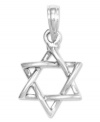 An iconic symbol of faith. This 3D Star of David makes the perfect gift. Crafted in 14k white gold. Chain not included. Approximate length: 8/10 inch. Approximate width: 1/2 inch.