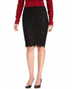 Build your wardrobe with Charter Club's classic pencil skirt, made from ladylike lace.