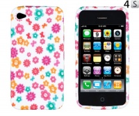 Pretty Little Flowers Flexible TPU Gel Case for Apple iPhone 4, 4S (AT&T, Verizon, Sprint)