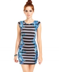 A cool print lends uber-graphic style to BeBop's rockin' bodycon dress.