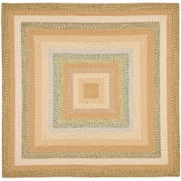 Safavieh Braided Collection BRD314A Multicolor Braided Cotton Square Area Rug, 6 Feet Square (6 Feet Square)