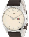 Gucci Men's YA126303 Gucci Timeless Ivory Diamond Pattern Dial Watch