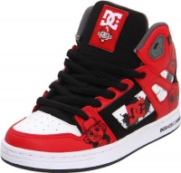 DC Kids Rebound WG Skate Sneaker (Little Kid) (Little Kid),Black/White/Red,12.5 M US Little Kid