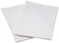 Pinzon Hemstitch 400-Thread-Count Egyptian Cotton Sateen King Pillowcase, Set of 2, White