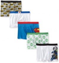 Handcraft Boys 2-7 Justice League 5 Pack Boxer Brief, Assorted, 4