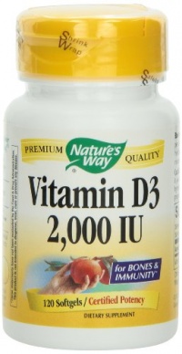 Nature's Way Vitamin D-3 2000 Iu, Softgels, 120-Count