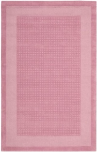 Nourison Westport Solid Pink 5.0-Feet by 8.0-Feet 100% Wool Room Size Rug