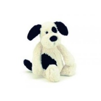 Jellycat Bashful Black and Cream Puppy Huge 21