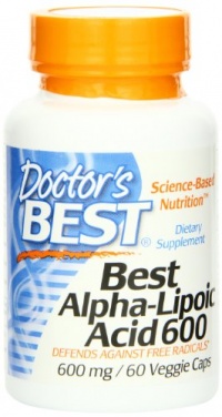 Doctor's Best Best Alpha-Lipoic Acid (600 Mg) Vegetable Capsules, 60-Count