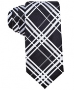 Pops of plaid give you premier style with this silk tie from Ben Sherman.