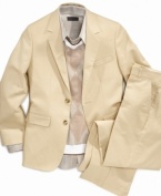 Throw on a jacket. This blazer from Sean John will give him instant snappy style.