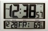 Jumbo Giant Digital Atomic Wall Clock Thermometer. 4.5 Tall Numbers Readable from 30 Feet!