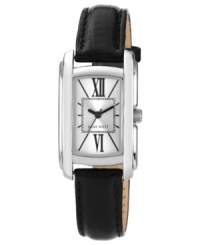 A rectangular design lends a look of sophistication to this Nine West watch.