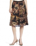 Jones New York Women's Petite Paisley Printed Pleated Skirt