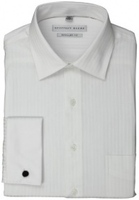 Geoffrey Beene Men's Regular Fit Herringbone Dress Shirt