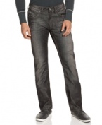 Switch out your classic pair of blues for the sleek straight leg and dusky grey wash of these modern jeans from Buffalo David Bitton. (Clearance)