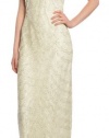 AIDAN MATTOX Precious Scallop Beaded Long Evening Gown Dress (8)