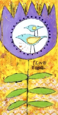 Live Light 14x32 Limited-Edition Artistic Planked Wood Sign by Cindy Wunsch