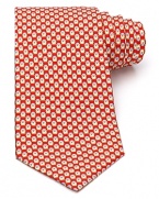 Salvatore Ferragamo's classic silk tie is a hoot, printed with watchful owls.