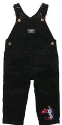 Oshkosh B'Gosh Boys Corduroy Overalls 18 Months Penguin Navy Blue Toddler Baby