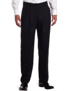 Haggar Mens Double Pin Stripe Pleat Front Cuff Suit Pant