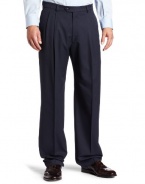 Haggar Men's Stria Double Pleat Front Cuff Suit Separate Pant