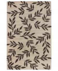 Branch out for a sophisticated modern update in your home with Surya's Gramercy area rug. Simple chocolate brown branches splay across the beige colorfield, resulting in a bold contrast that fills any space with singular style. Hand-tufted of fine wool, the rug offers a beautiful sheen and luxuriously soft hand.